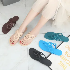 Wholesale flip flops flat bottom casual sandals slippers JDC-SD-ZuJ002