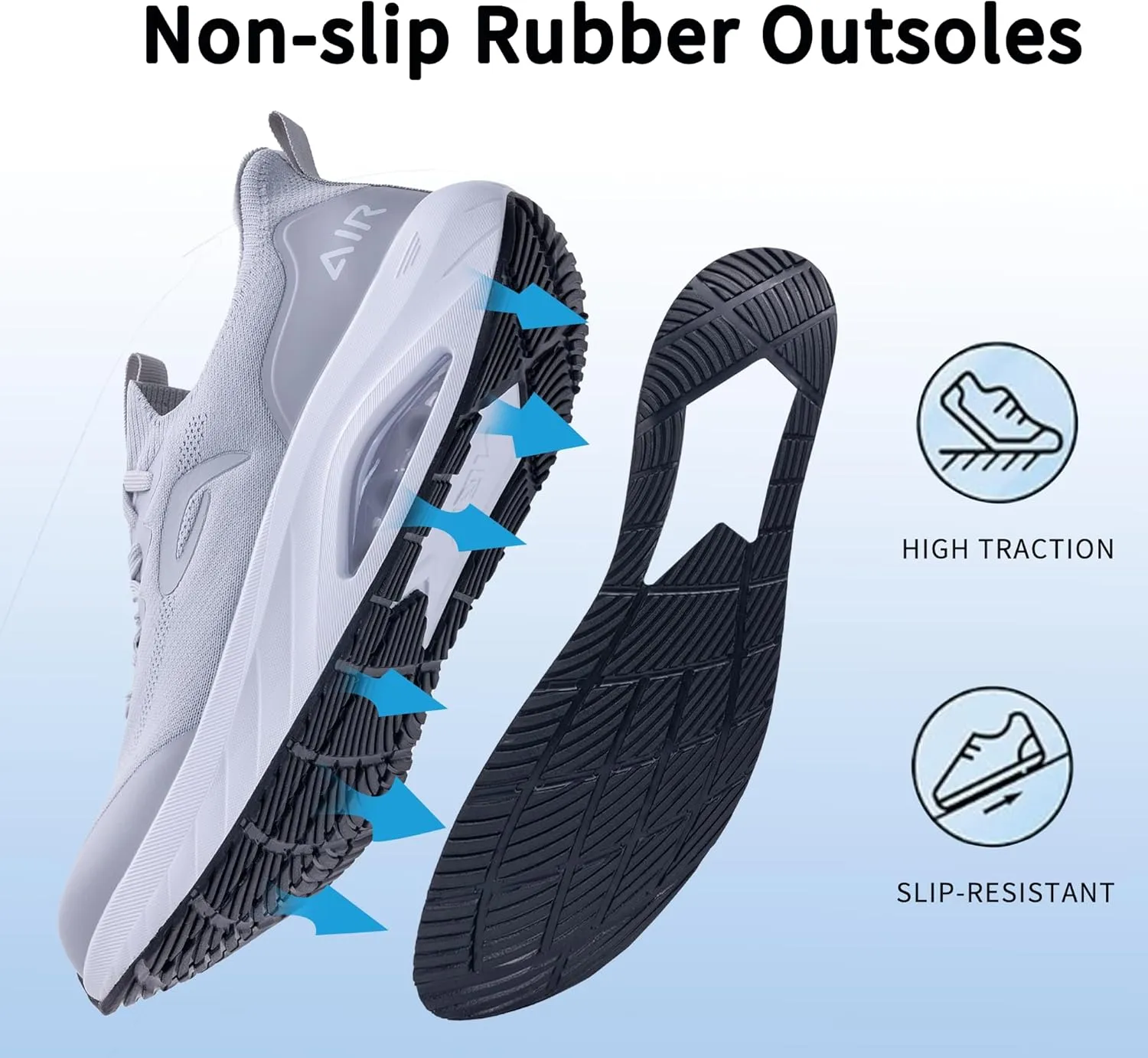 Wide Toe Box Arch Support Walking Shoes for Men | Orthotic Plantar Fasciitis Tennis Sneakers | Slip On Athletic Running Shoes