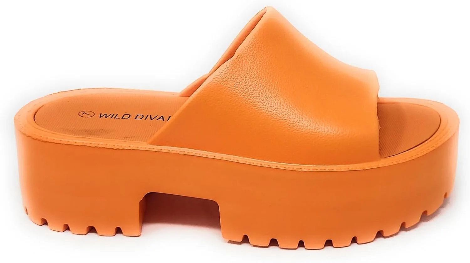 Wild Diva Goody-01 Womens High Platform Wedge Slides Sandals