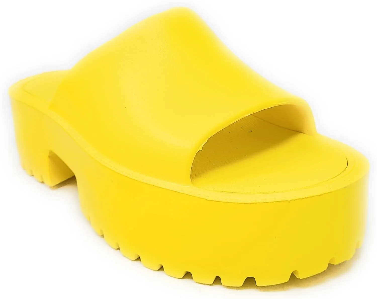 Wild Diva Goody-01 Womens High Platform Wedge Slides Sandals