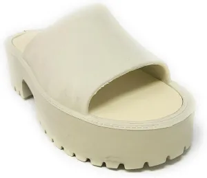 Wild Diva Goody-01 Womens High Platform Wedge Slides Sandals