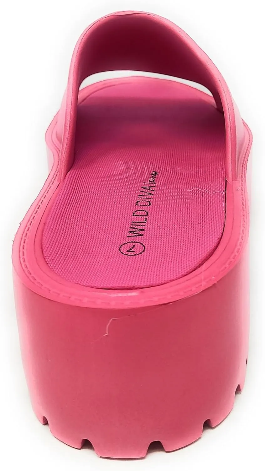 Wild Diva Goody-01 Womens High Platform Wedge Slides Sandals