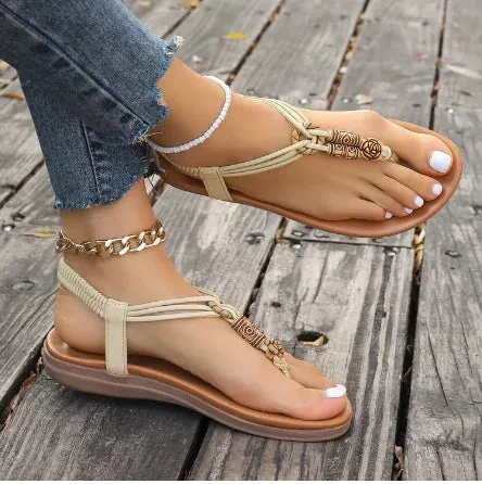 WOLFF Women's Flat Summer Sandals - Simple Design (One Pair)