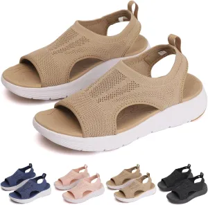 Women's Breathable Orthopedic Sandals 2025 Comfortable Walking Tennis Shoes Outdoor Active Summer Dressy Sandals Arch Support Wide Fit Plantar Fasciitis Sport Athletic Hiking