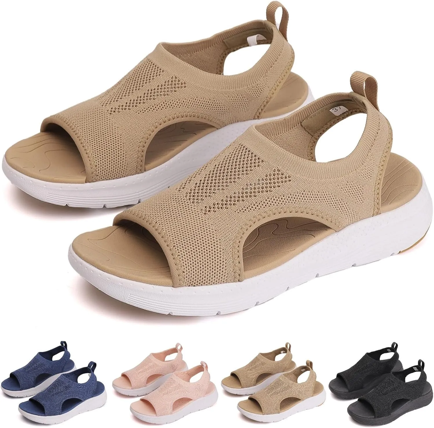 Women's Breathable Orthopedic Sandals 2025 Comfortable Walking Tennis Shoes Outdoor Active Summer Dressy Sandals Arch Support Wide Fit Plantar Fasciitis Sport Athletic Hiking