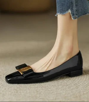 Women's Elegant Flat Square Toe Office Shoes