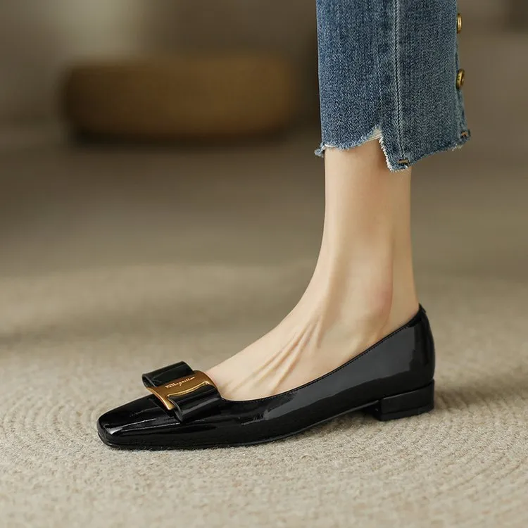 Women's Elegant Flat Square Toe Office Shoes