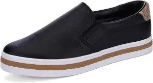 Women's Fashion Slip on Shoes Casual Low-Top Sneakers Flat Walking Loafer Shoes