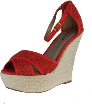 Women's Finder-161 Wedge Sandals,Coral,8.5