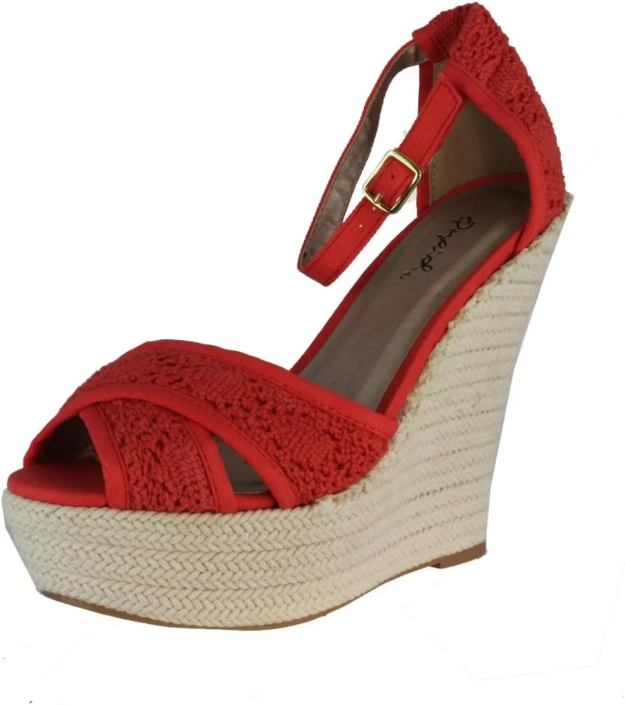 Women's Finder-161 Wedge Sandals,Coral,8.5