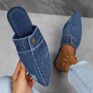 Women's Flat Pointed Toe Slip On Non Slip Shoes