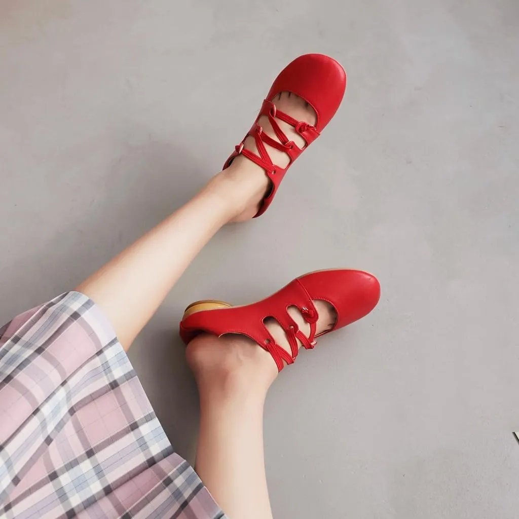 Women's Girls Mary Janes Ballet Flats Round Toe Comfort Elastic Slip On Ballerina Dress Walking Shoes