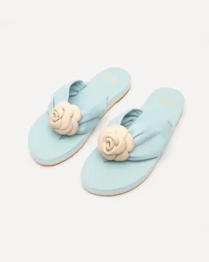 Women's Magnolia Thong Flower Sandals In Blue