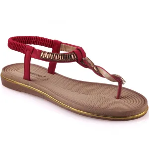 Womens ‘Mayea’ Decorated Flat Sandals