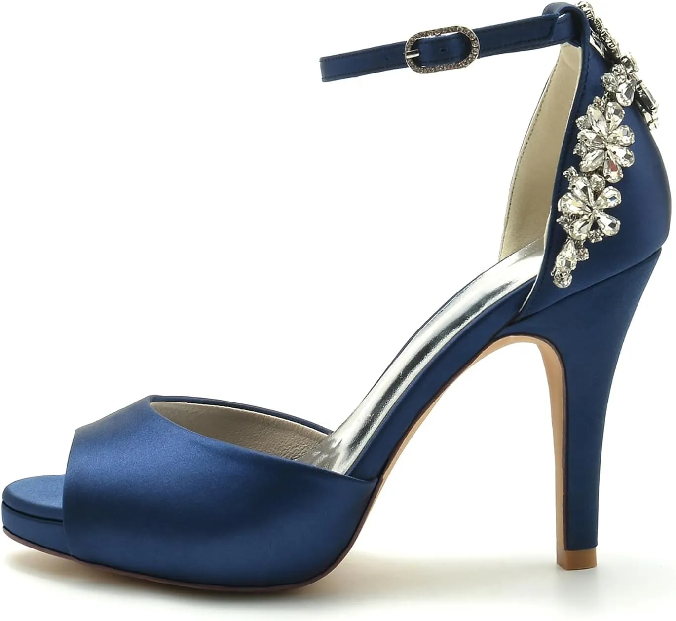 Women's Party Dress Pumps for Bridal Stiletto Heel Ankle Strap Sandals Open Toe Wedding Shoes
