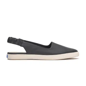 Women's Point Slingback Leather Black