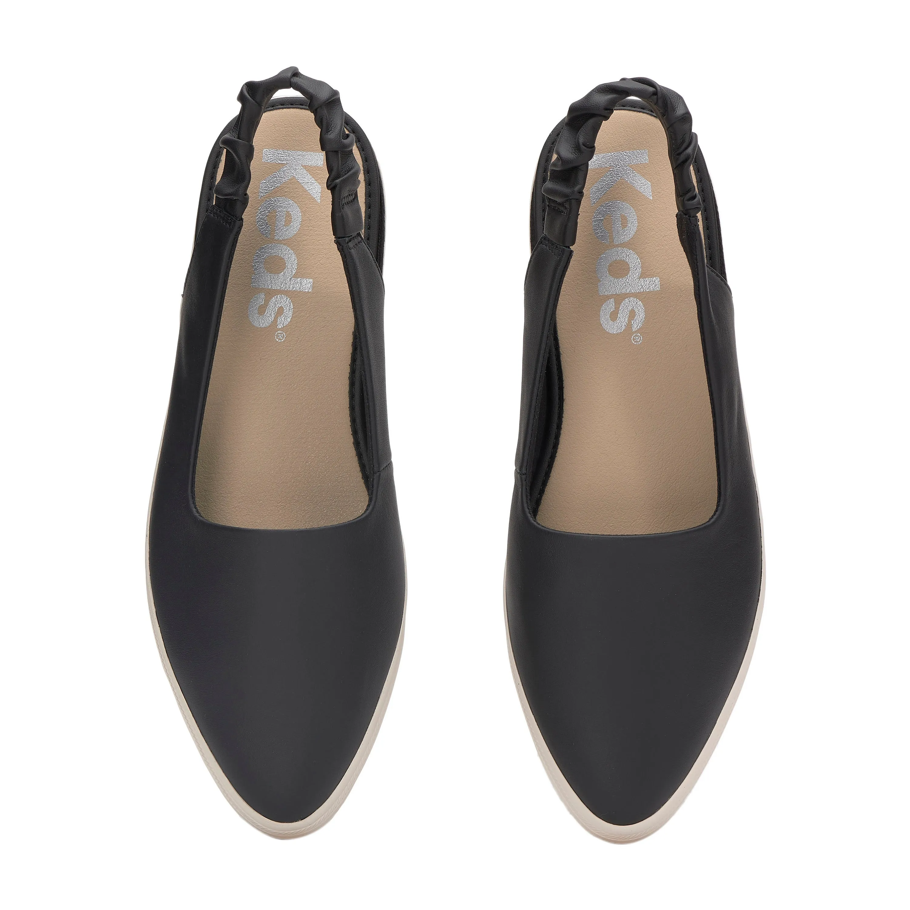 Women's Point Slingback Leather Black