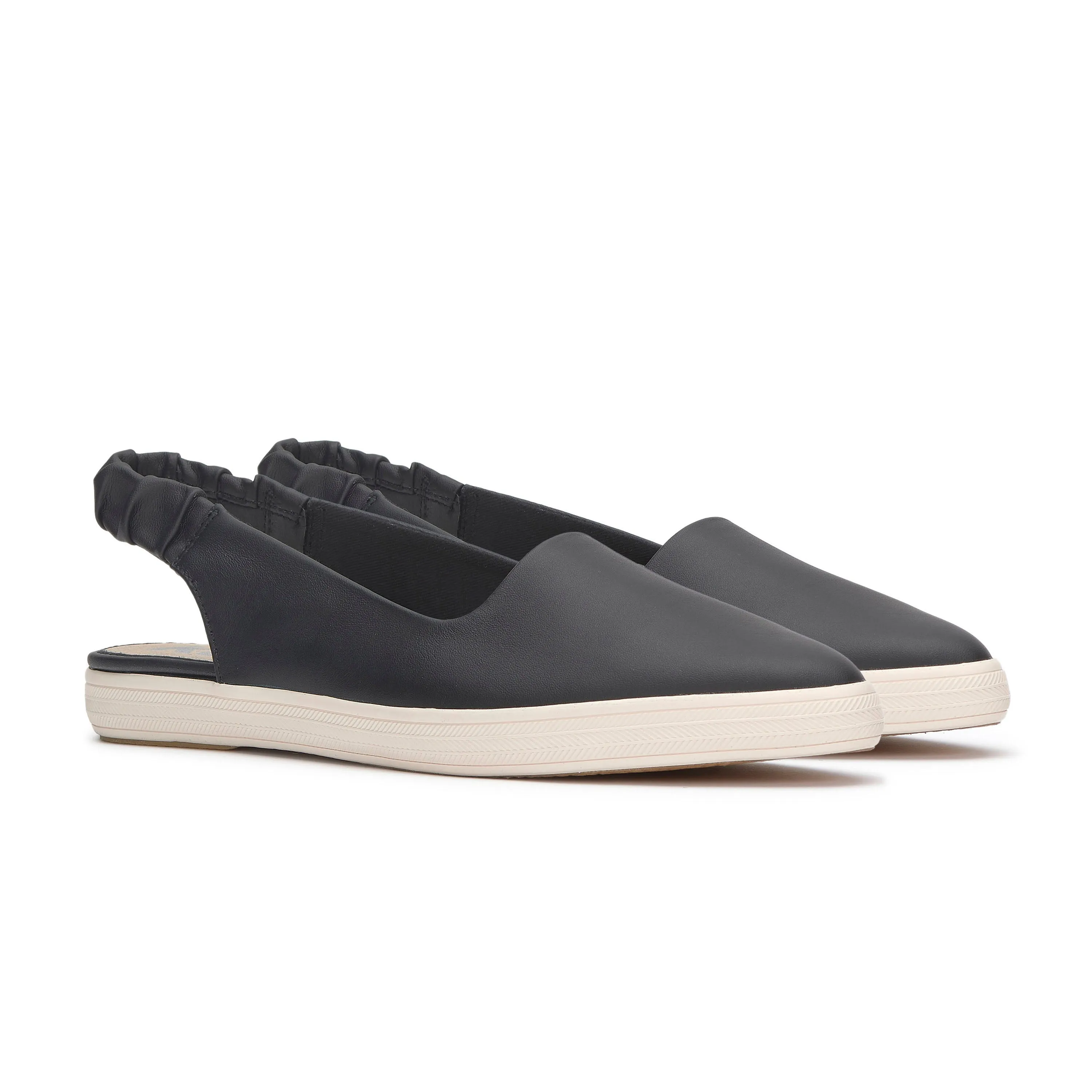 Women's Point Slingback Leather Black