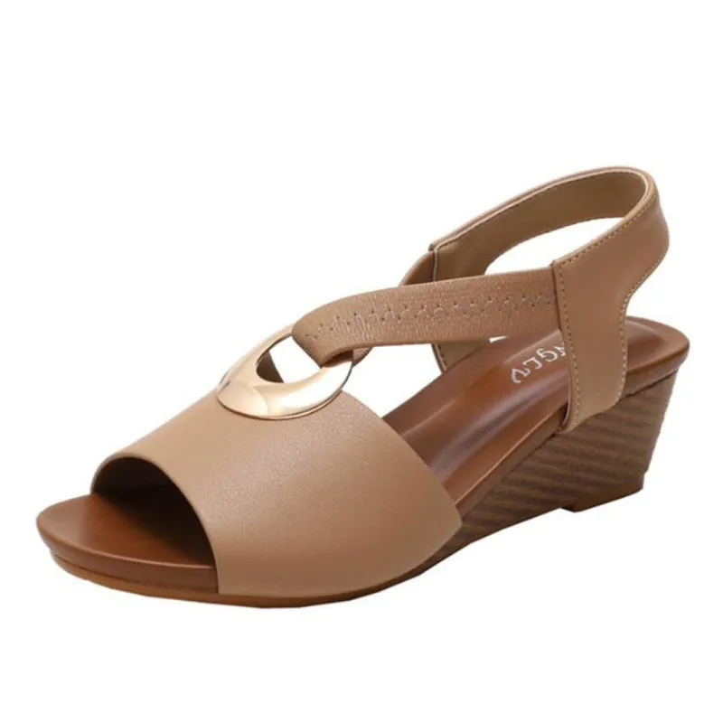 Women's Sandals – Elegant Wedge-Heel Summer Sandals for Comfort & Style