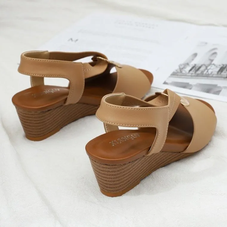 Women's Sandals – Elegant Wedge-Heel Summer Sandals for Comfort & Style