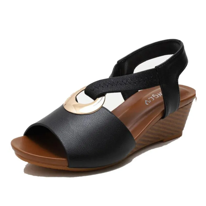 Women's Sandals – Elegant Wedge-Heel Summer Sandals for Comfort & Style