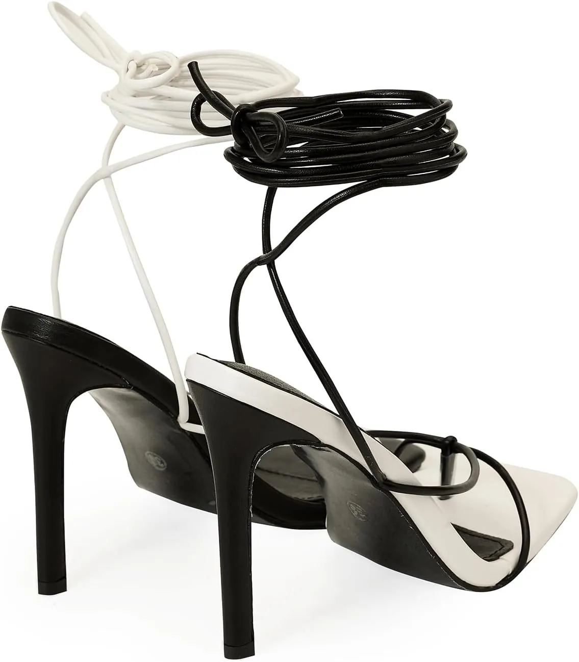 Women's Sexy Stiletto High Heel Lace up Strappy Sandals, Open Toe Tie up Criss Cross Strappy Heels, Thong Ankle Wrap Heels Gladiator