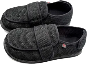 Women’s Wide Width House Shoes with Memory Foam Support Swollen Feet Edema Relief Cozy Outdoor Sole Diabetic House Slippers for Elderly Plantar Fasciitis