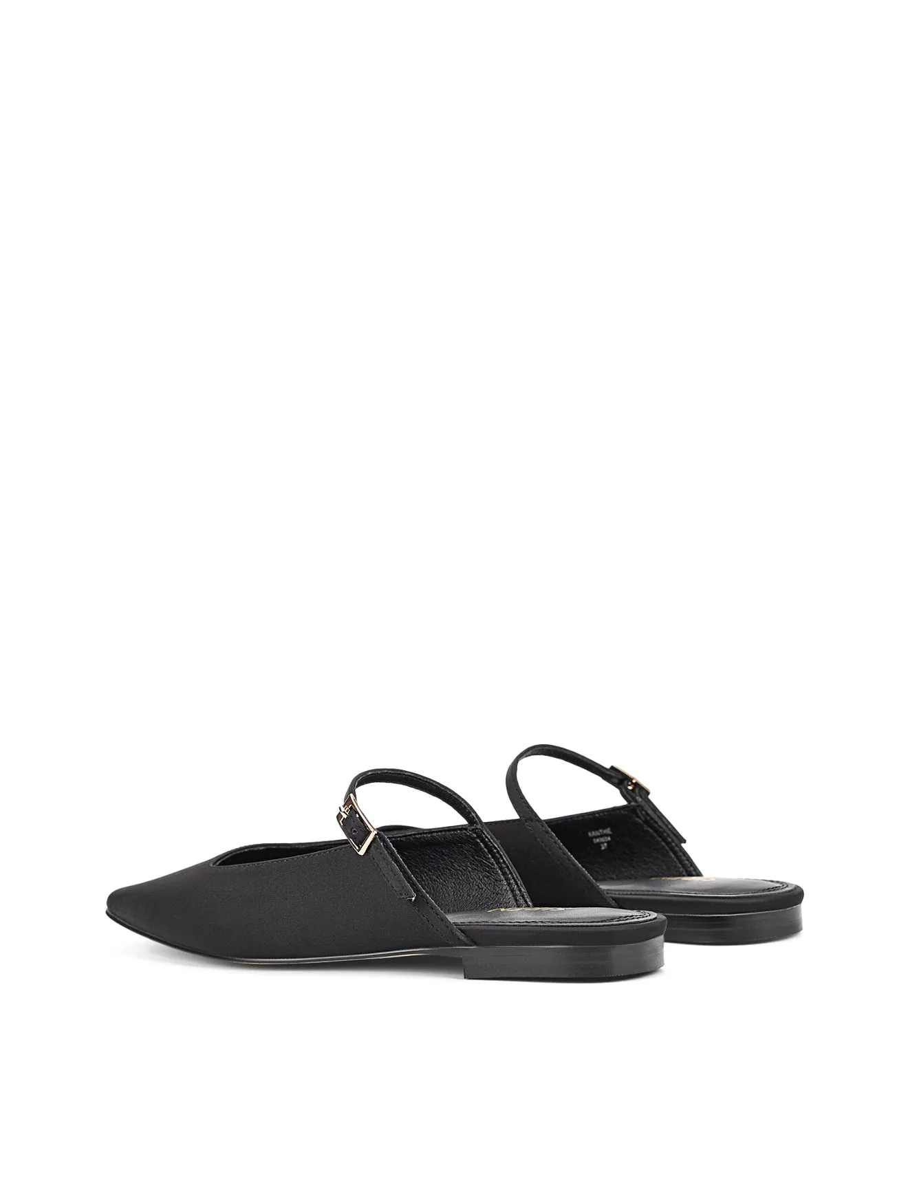 Xanthe Mary Jane Mules - Black Satin