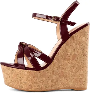 YODEKS Women's Platform Wedges|High Heel Wedge Sandals|Ankle Strap Open Toe Platform Heels