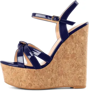 YODEKS Women's Platform Wedges|High Heel Wedge Sandals|Ankle Strap Open Toe Platform Heels