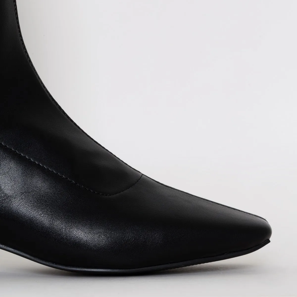 Zenya Black Flat Ankle Boots