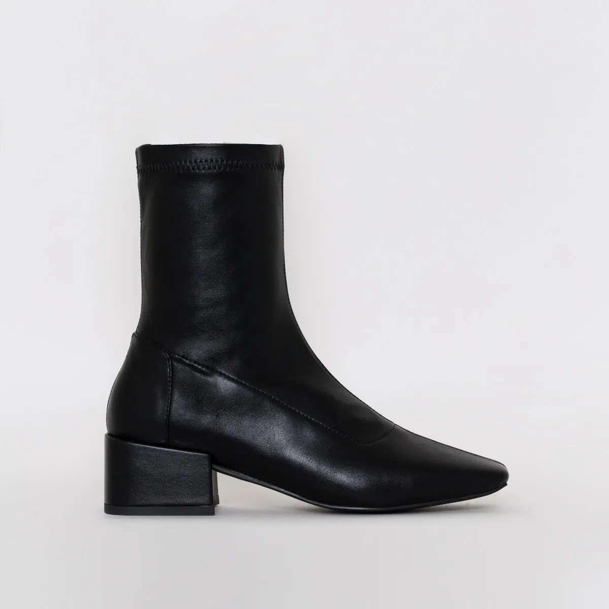 Zenya Black Flat Ankle Boots