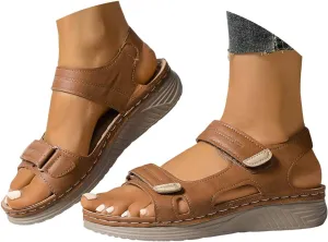 ZSpzx Womens Sandals Wedge Platform Summer Ankle Strap Open Toe Dressy Women Comfortable Walking Low Sandal Arch Support Shoes Dress Bohe Orthopedic Casual Bunion Orthotic Beach Slip On Slides